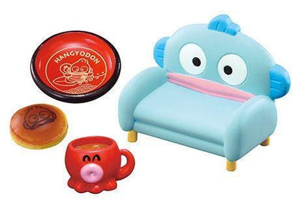 Re-Ment Sanrio Hangyodon Room (Full Set of 8) by Rement Miniatures Dollhouse