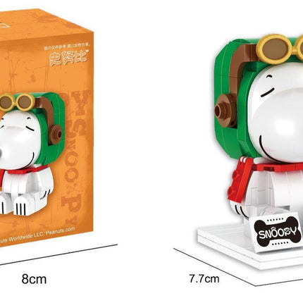 Snoopy Building Blocks | Peanuts Charlie Brown Mini Brick Figures | Pilot Detective Pajama Snoopy Toy | Cute DIY 3D Puzzle Gift