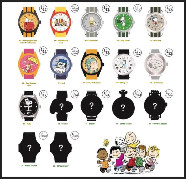 Peanuts Snoopy Kawaii Watch -  Blind Box