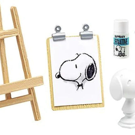 Re-ment Peanuts Snoopy Art Studio Full Set (8 boxes) (Discontinued) | Rement Miniatures