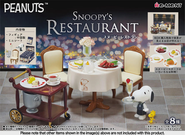 Re-Ment Snoopy's Restaurant Full Set (8 Figures) | Peanuts Food | Rement Miniatures