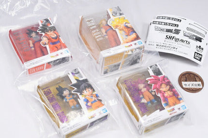 S.H.Figuarts Miniature Collection capsule toy figures packaged in clear plastic bags and boxes