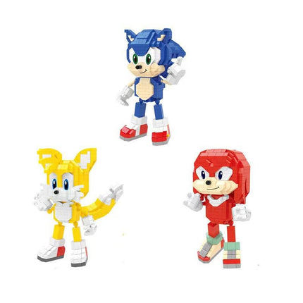 DIY Nano Building Blocks Sonic & Friends – Sonic, Tails, Knuckles, Shadow – Micro Brick Puzzle Figure