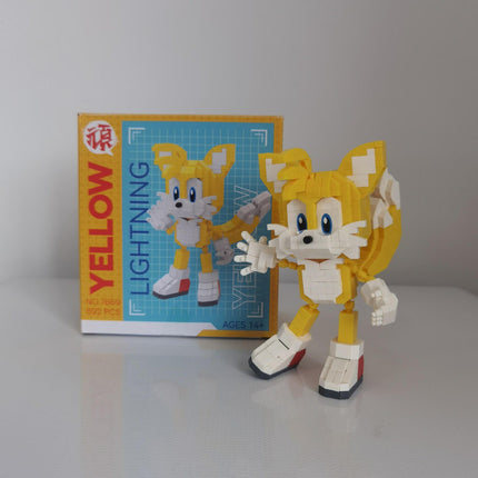 DIY Nano Building Blocks Sonic & Friends – Sonic, Tails, Knuckles, Shadow – Micro Brick Puzzle Figure