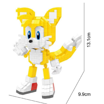 DIY Nano Building Blocks Sonic & Friends – Sonic, Tails, Knuckles, Shadow – Micro Brick Puzzle Figure
