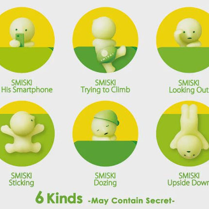 Smiski Hippers Blind Box - Green Guy Glow-In-The-Dark Mini Figure - 100% Original