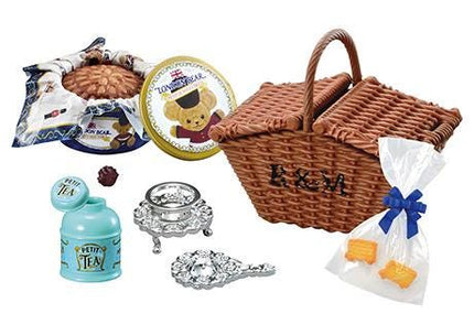 a basket with cookies, cookies, and other items