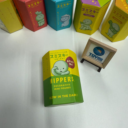 Smiski Hippers Blind Box - Green Guy Glow-In-The-Dark Mini Figure - 100% Original