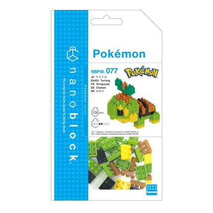 The image is a packaging for a Pokemon-themed building block set called "Pokemon" from the Nintendo franchise.