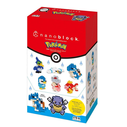 The image is a box containing a collection of Pokemon characters, including various Pokemon figures and their corresponding pixel art designs.