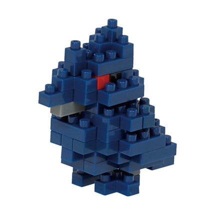 A blue Lego dinosaur made up of numerous small blue bricks.