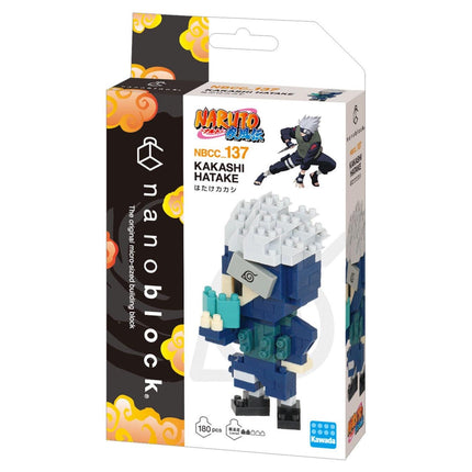 a box containing a figurine of a character from the popular Japanese manga series, Naruto. The box is designed to resemble a traditional Japanese packaging style, with a black and white color scheme and a decorative pattern.