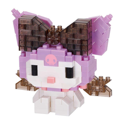 A pink and white pixelated character resembling a character from a video game or animated series, composed of various small blocks.