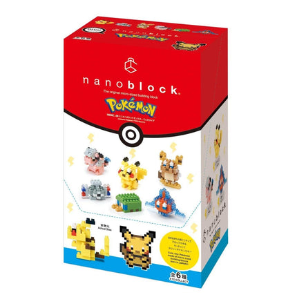The image is a box containing a collection of Pokémon-themed building blocks.