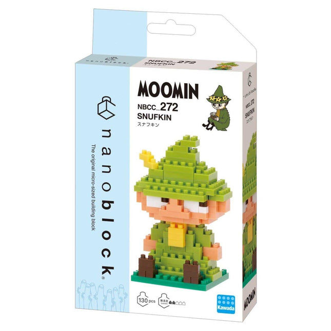 a box containing a Moomin SNUFKIN building block set.