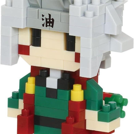 A colorful, pixelated figure resembling a character from a video game or anime, composed of various blocks in different colors.