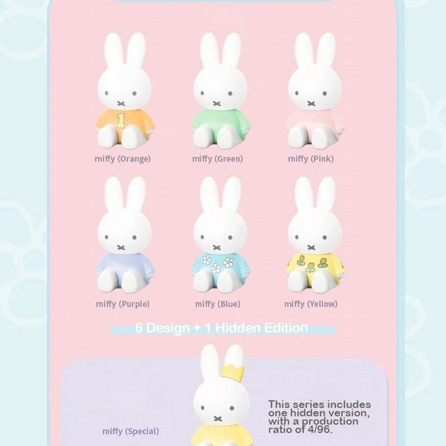 Miffy phone stand blind box display card with six bunny figures